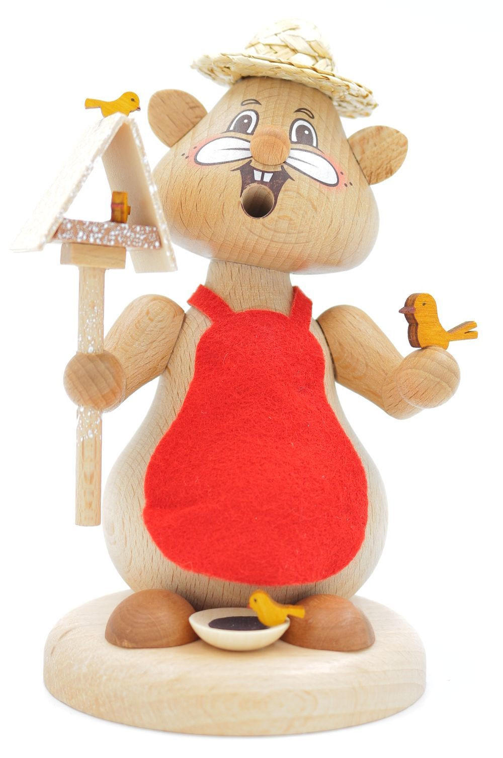 RAUCHFIGUR Hamster Vogelmädchen 13 cm - Multicolor, Holz (8/13/0.1cm)