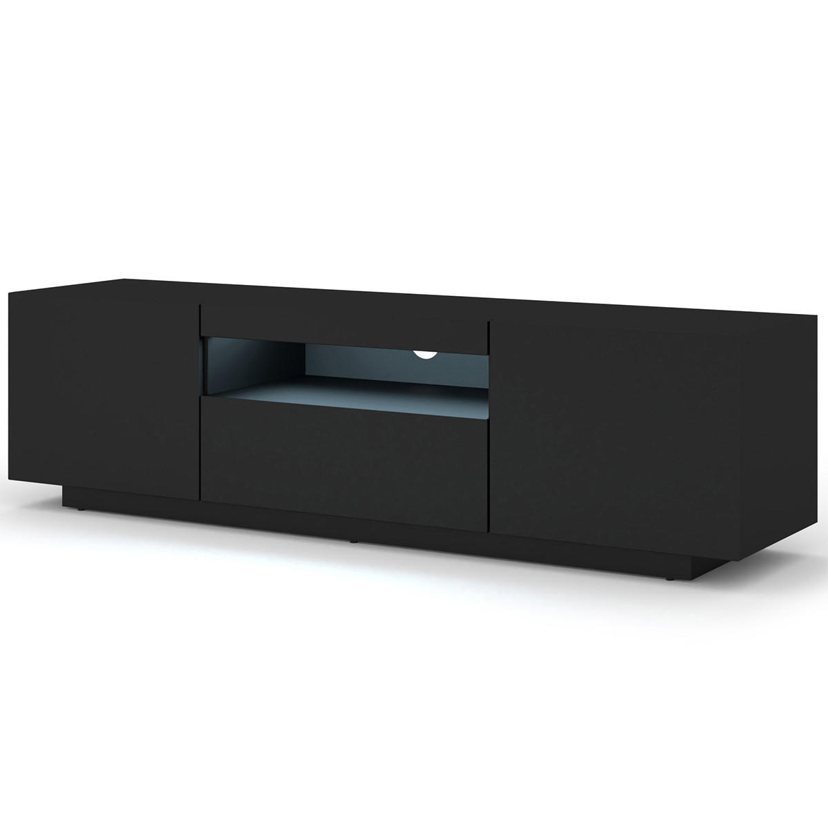 TV-MÖBEL Aurus Schwarz - Schwarz, Holzwerkstoff (150/36/37cm) - Petits-meubles