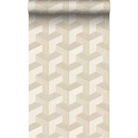 TAPETE 3D-Muster 50 x 900 cm - Beige, Papier (50/900cm) - Origin Wallcoverings