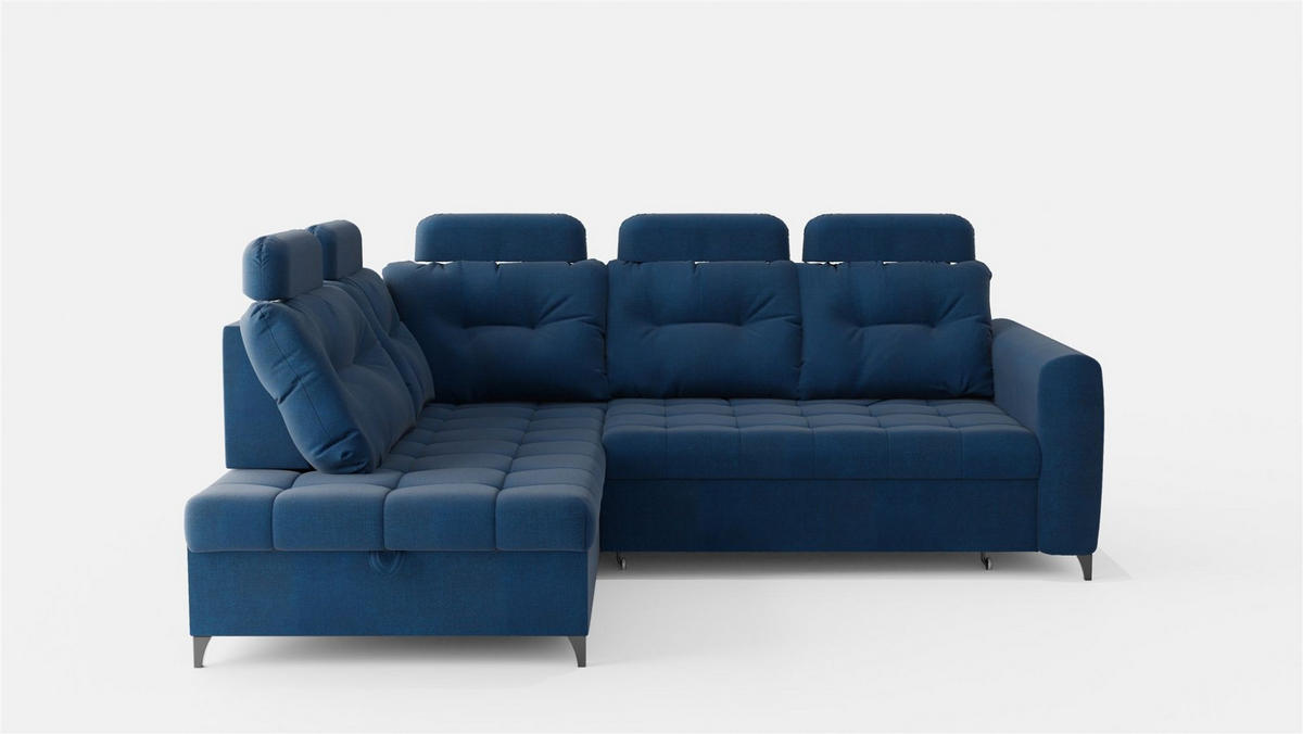 ECKSOFA Wendie - Dunkelblau, Holzwerkstoff/Textil (200/250cm) - Fun Möbel