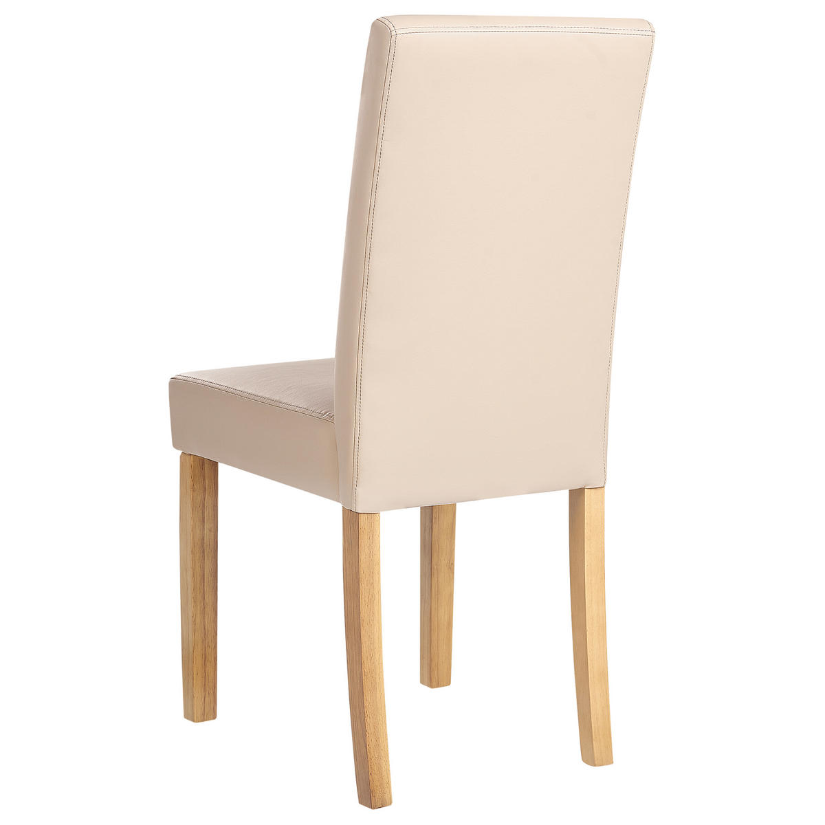 ÉTKEZŐSZÉK 2 darabos Szett Műbőr Bézs Broadway - bézs, textil/fa (43/95/61cm) - Beliani