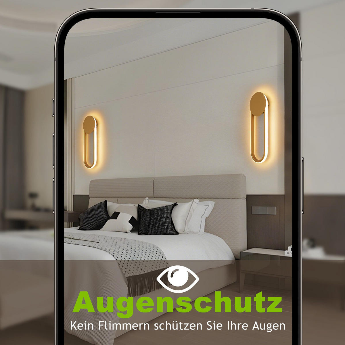 LED WANDLEUCHTE FRANKFURT II 41.5/14/4 cm - Goldfarben, Metall (14/4/41.5cm) - Nettlife