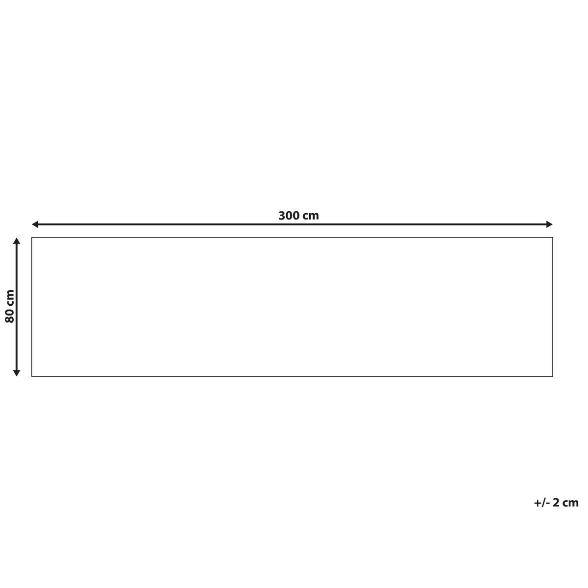 KURZFLOR-TEPPICH Beige 80/300 cm Basoren - Beige/Weiß, Naturmaterialien (80/300cm) - Beliani