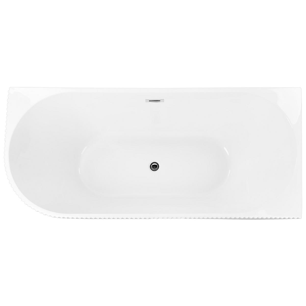 ECKBADEWANNE 80x169x59 cm weiß Gocta - Weiß, Kunststoff (80/59/169cm) - Beliani