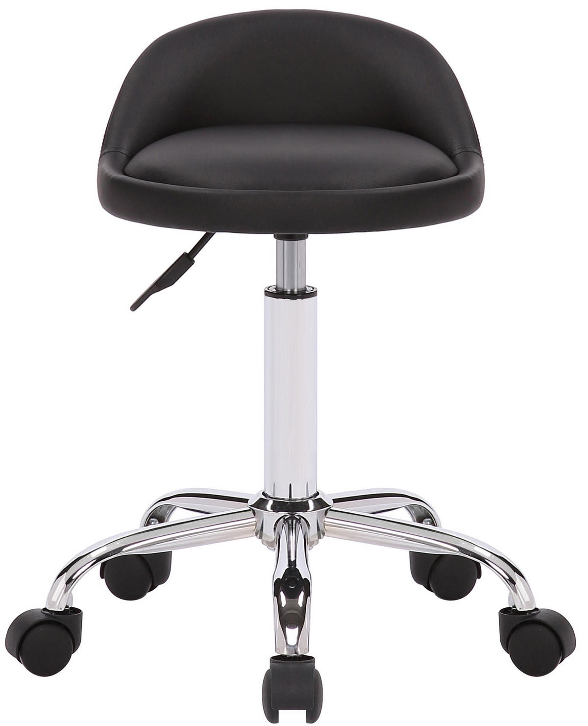 ARBEITSHOCKER Tommy Kunstleder schwarz - Schwarz, Metall (36/72/43cm) - TPFLiving