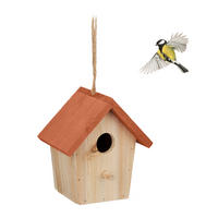 DEKO-VOGELHAUS - Multicolor, Holz (15/16/11cm) - Relaxdays