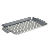 GRILLPLATTE, silber, Metall - Edelstahlfarben, Metall (18.5/1.8/32cm) - bremermann