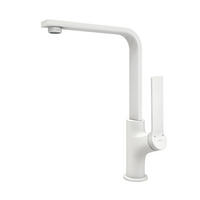 KÜCHENARMATUR mit 360° Drehbar Edelstahl Einhebelmischer Weiß Matt - Weiß, Metall (22.5/10.1/30.3cm) - EMKE