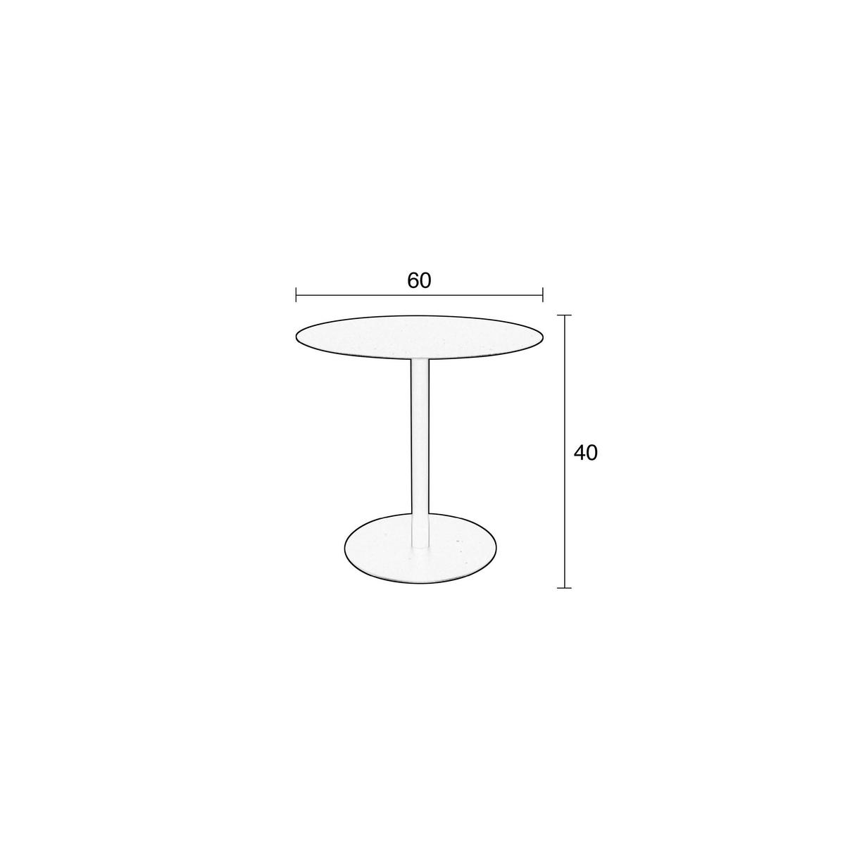 COUCHTISCH Snow Rund 60 cm Schwarz - Schwarz, Metall (60/60/40cm) - Zuiver