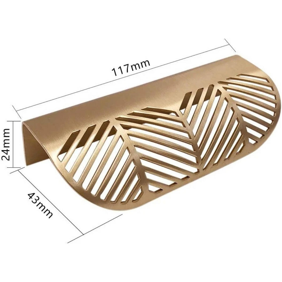 MÖBELGRIFF Gold 2er-Set - Goldfarben, Metall (0.43/2.4/1.17cm)