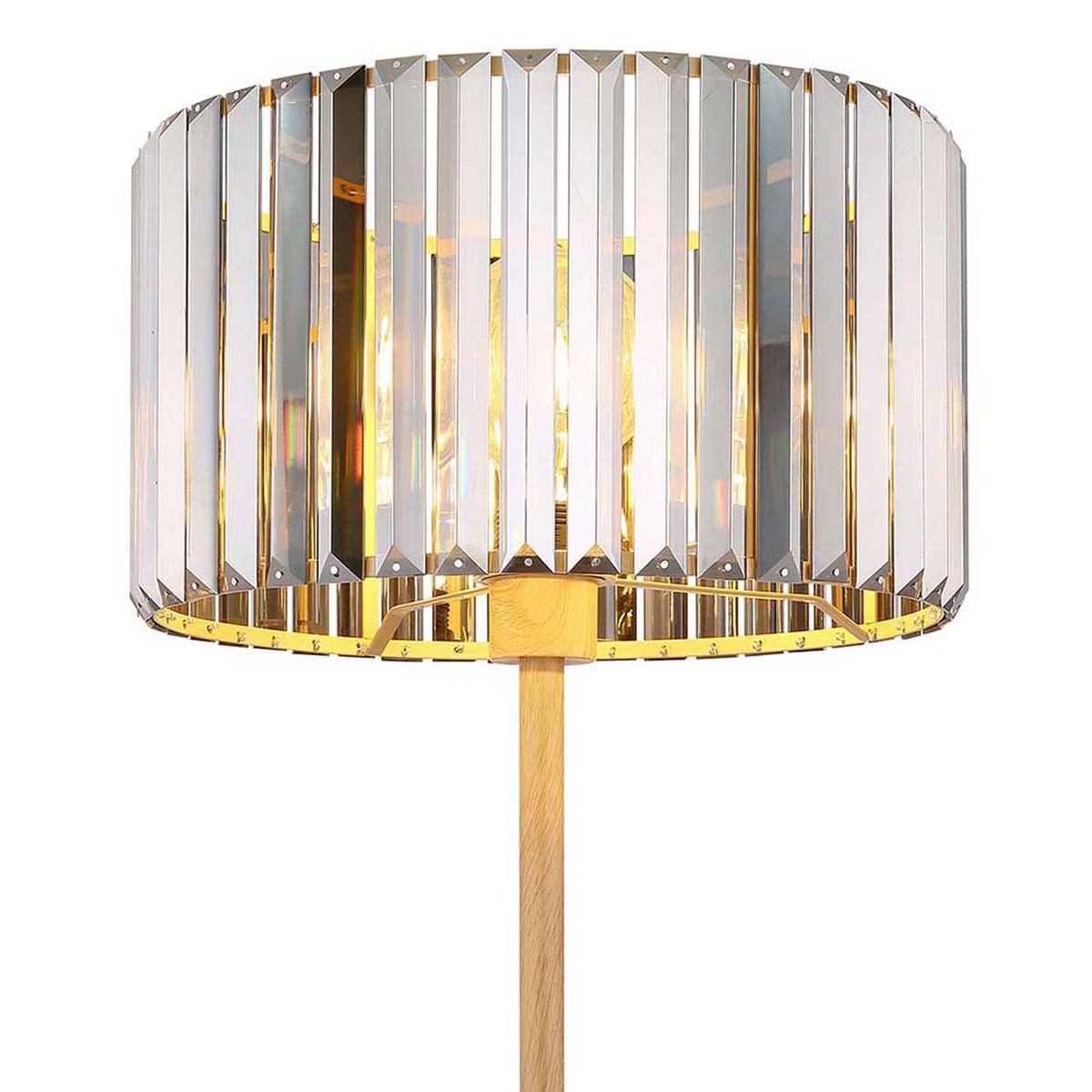 LED STEHLEUCHTE Metall Grau Rauchoptik - Grau, Metall (35/35/150cm) - Nowa