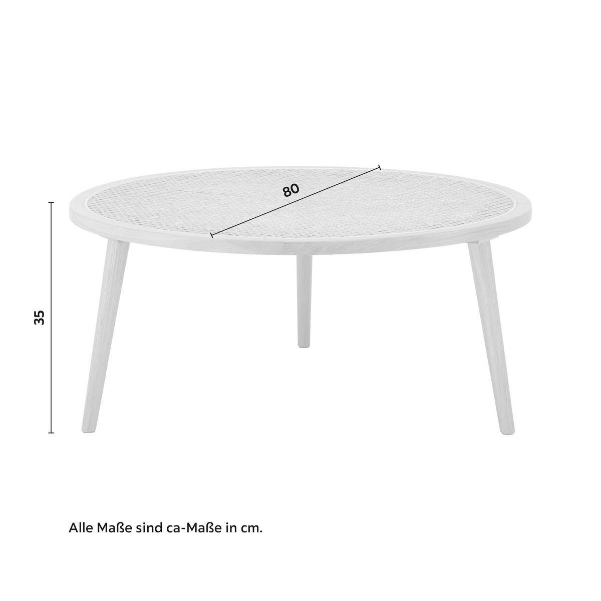 COUCHTISCH Douna Naturfarben Eiche Rund - Naturfarben, Holz (80/80/35cm) - Bessagi Home