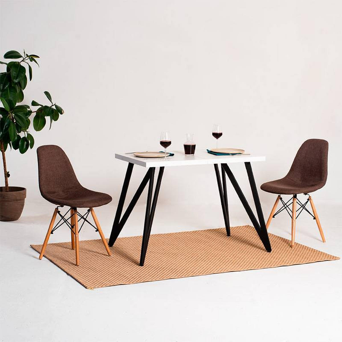 TISCHGESTELL Dreieck - Schwarz, Metall (7/71.9/44.2cm) - holz4home®