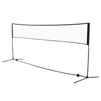 BADMINTONNETZ, PE-Netz, Schwarz, B400 x T103 cm x H94-158 cm - Schwarz, Metall (103/400cm) - HOMCOM