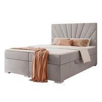 BOXBETT 160x200 cm mit Topper - Grau, Holzwerkstoff/Textil (180/200cm) - Idohome