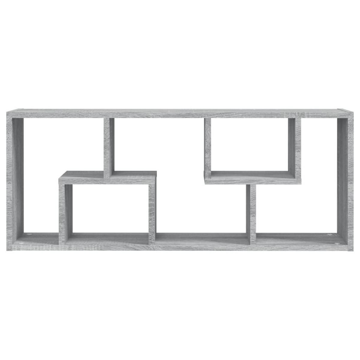 WANDREGAL mit Reichlich Stauraum 36/16/90 cm aus Holzwerkstoff Grau Sonoma Dekor - Silbereichenfarben, Holz (36/90/16cm) - vidaXL