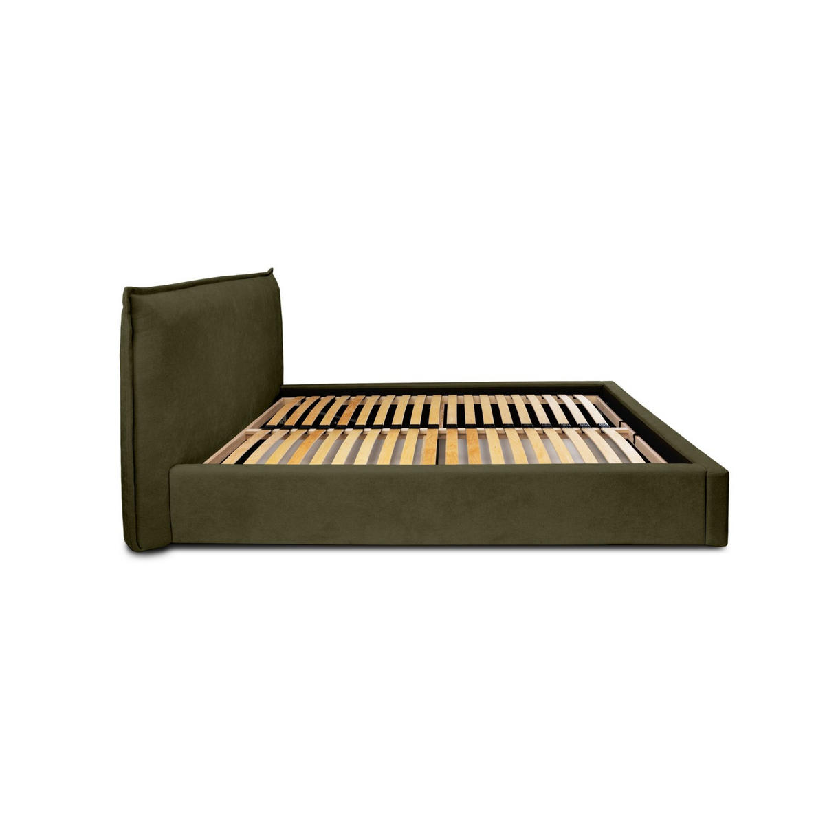 POLSTERBETT Amada In Ditra - Grün, Holzwerkstoff/Textil (140/200cm) - Fun Möbel