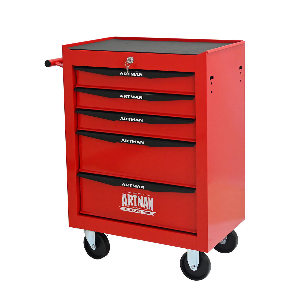 KOMBINATIONSKOFFER – 5 Schubladen, 508 mm (20 Zoll), mit 5 Schubladen; Farbgebung in Rot und Schwarz. - Multicolor, Metall (33/77.5/60cm) - DCA