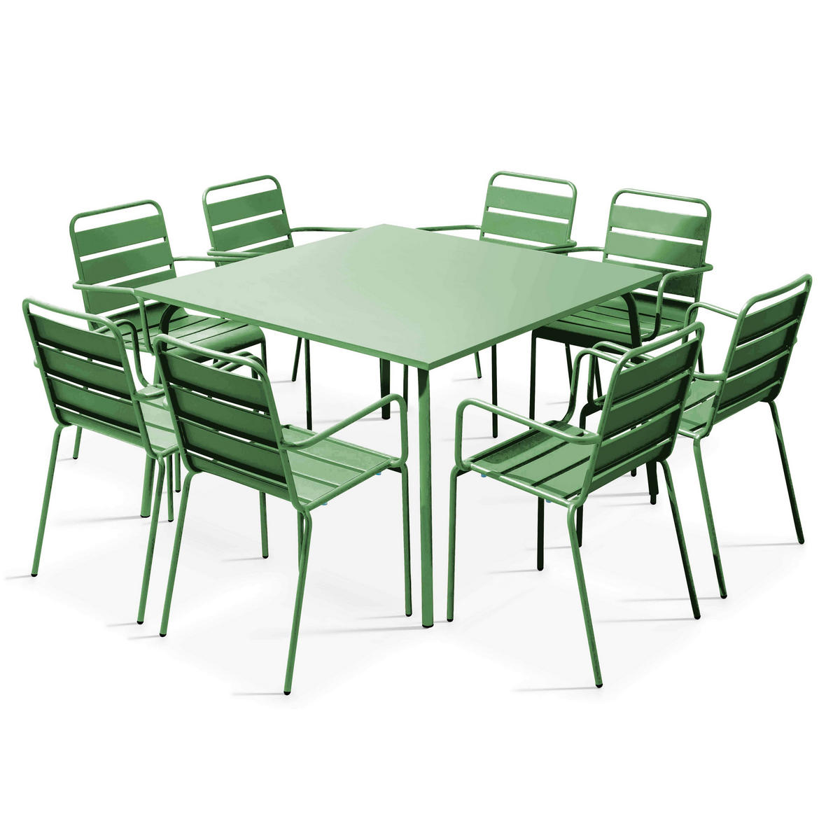 GARTENSET 9-tlg., Kaktusgrün - Grün, Metall - Oviala