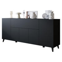 SIDEBOARD Phuket 180 - Schwarz/Graphitfarben, Holzwerkstoff/Kunststoff (180/76/38cm) - MIRJAN24