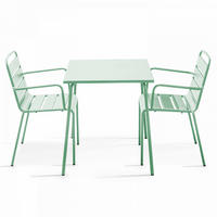 GARTENSET 3-tlg., Salbeigrünen - Hellgrün, Metall - Oviala