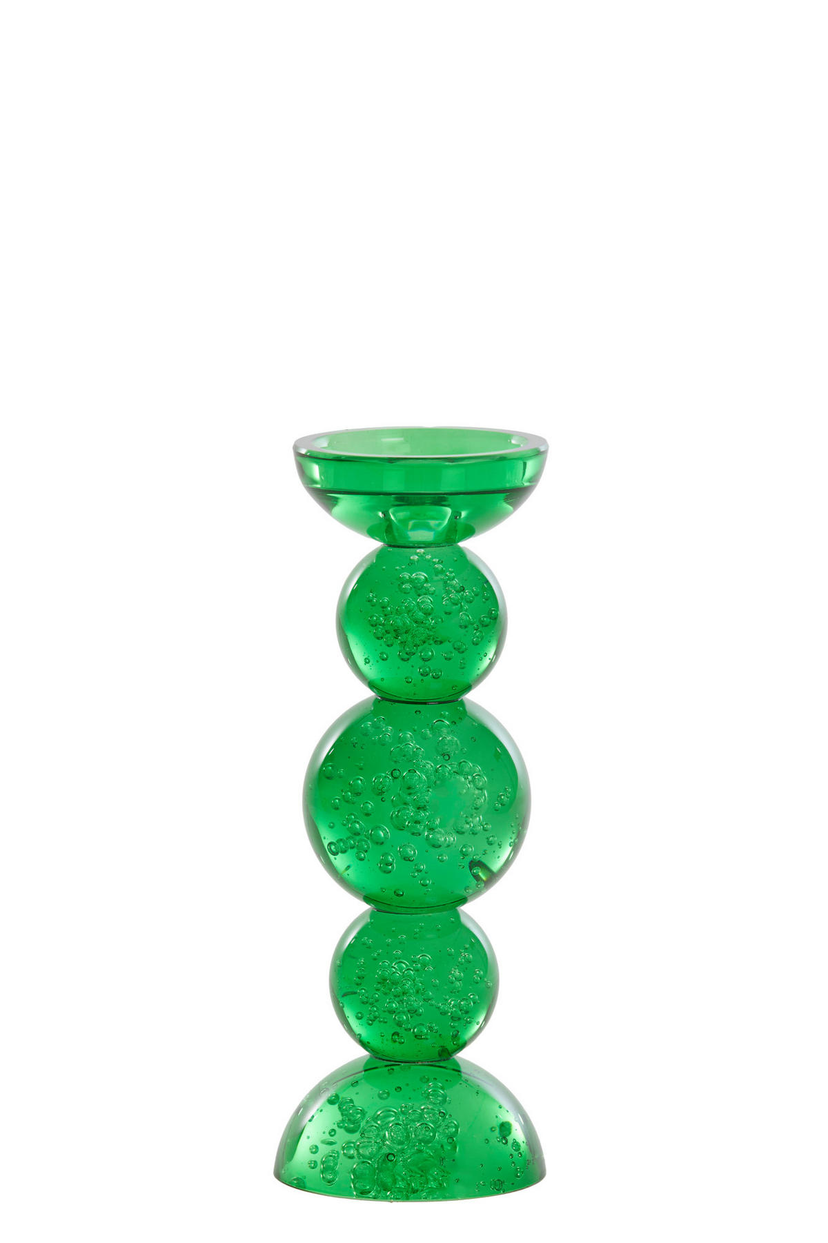 KERZENHALTER Itinga Grün Ø10/26,5 cm - Grün, Glas (10/26.5/10cm) - Light & Living