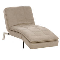 ČALOUNĚNÉ LEHÁTKO CHAISE LONGUE Látka Béžové Loiret - béžová, textil (179/93/76cm) - Beliani