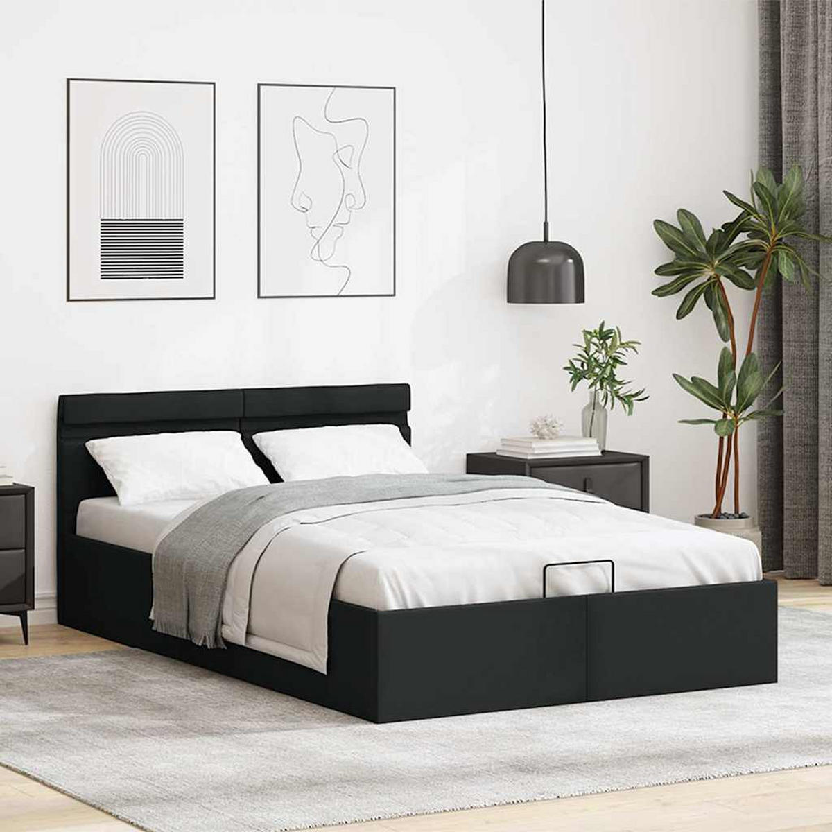 METALLBETT Jaramillo 147/212 cm - Schwarz, Metall (140/200cm) - Nettlife