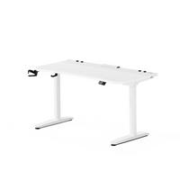ELEKTRISCH verstellbarer Gaming-Schreibtisch X-Forge 140 x 70 cm - Weiß, Metall (70/140/73cm) - Diablo Chairs