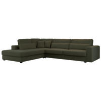 ECKSOFA Savona Grün Boucle - links - Schwarz/Grün, Kunststoff/Textil (316/249cm) - MKS