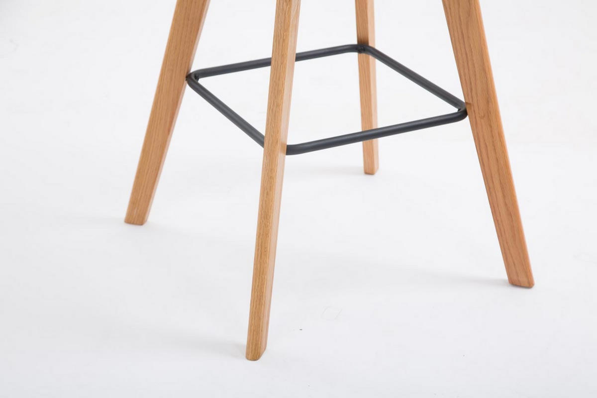 BARHOCKER Medoc, Gestell Natura, Stoff Dunkelgrau - Dunkelgrau/Naturfarben, Holz/Textil (48/100/56cm) - TPFLiving