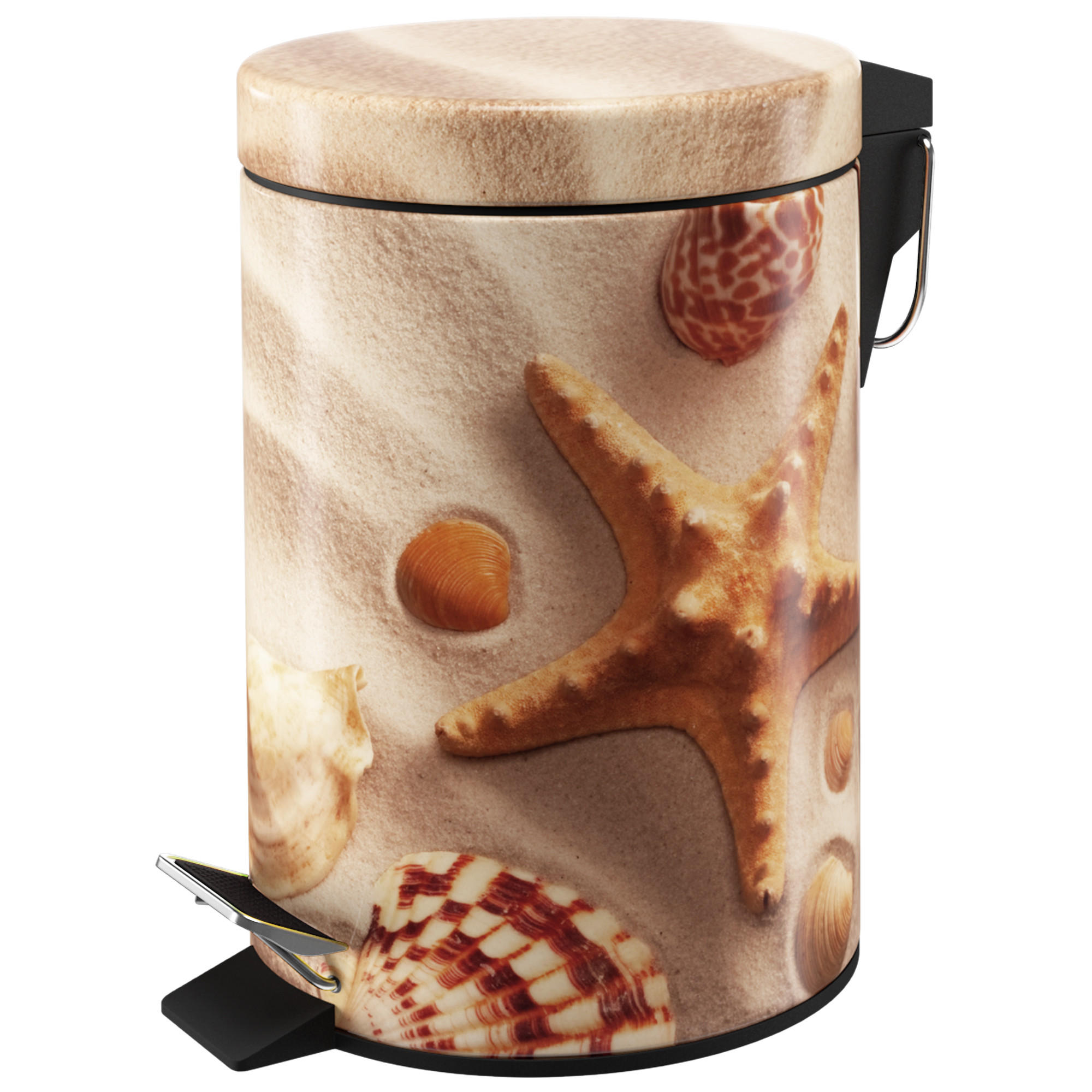 KOSMETIKEIMER Sanibel - Hellbraun/Rotbraun, Kunststoff/Metall (17/25/25cm) - Sanilo