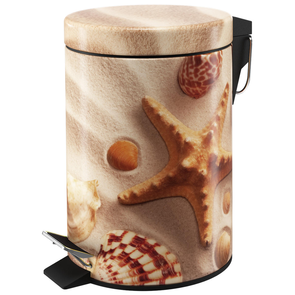 KOSMETIKEIMER Sanibel - Hellbraun/Rotbraun, Kunststoff/Metall (17/25/25cm) - Sanilo