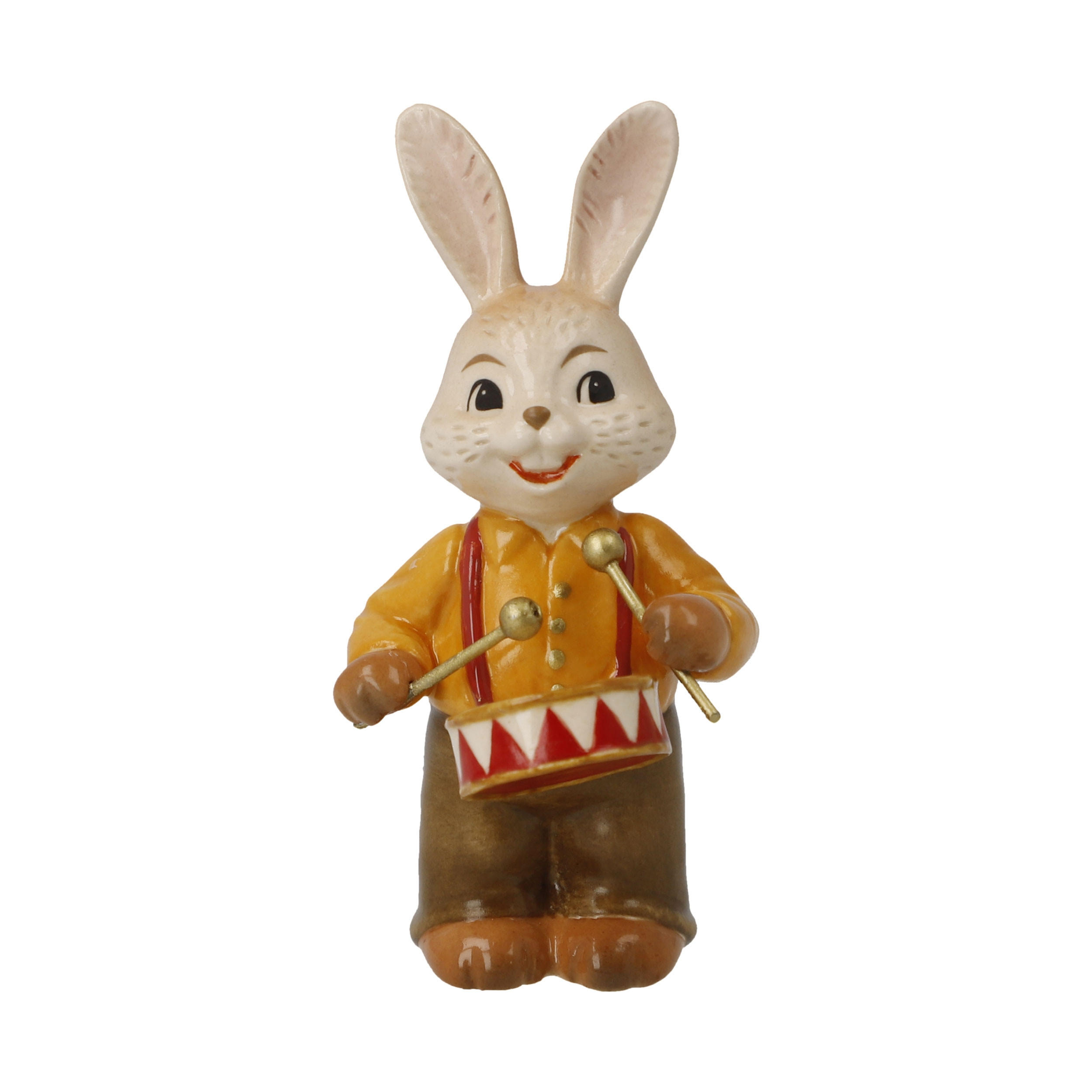 DEKOTIER Hase Herziger Trommler, Steingut, Bunt, 8 cm - Multicolor, Keramik (4.5/8/4cm) - Goebel