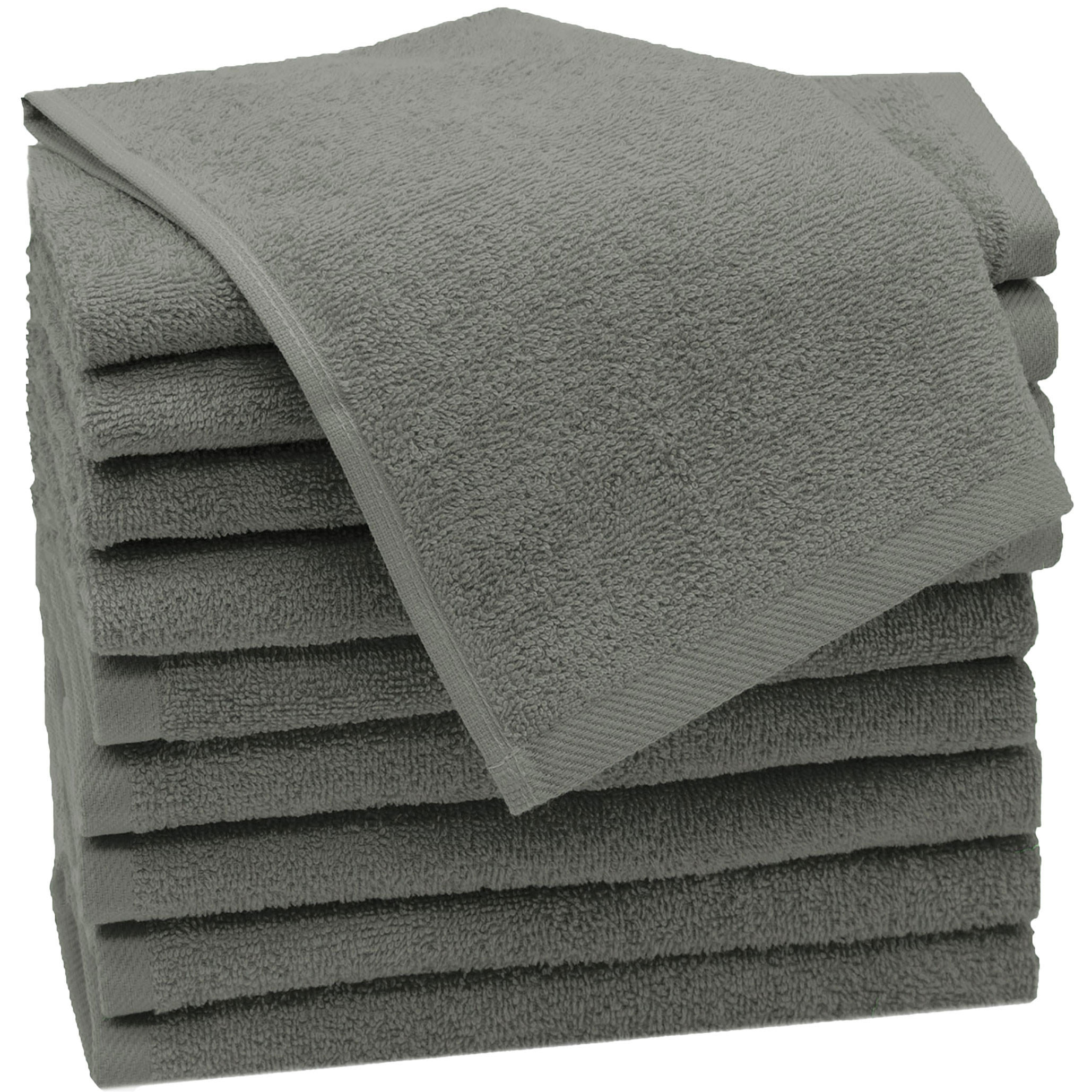 GÄSTETÜCHER, 10er-Set, 30x50 cm, 100% Baumwolle, Grau - Taupe, Textil (30/50cm) - Zollner