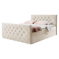 BOXBETT Malaga - Beige, Holz (200/200cm) - MIRJAN24