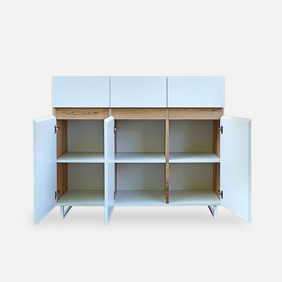 KOMMODE aus Massivholz für das Wohnzimmer DORIS - Eichefarben, Holz (120/105/40cm) - Rawood Furniture