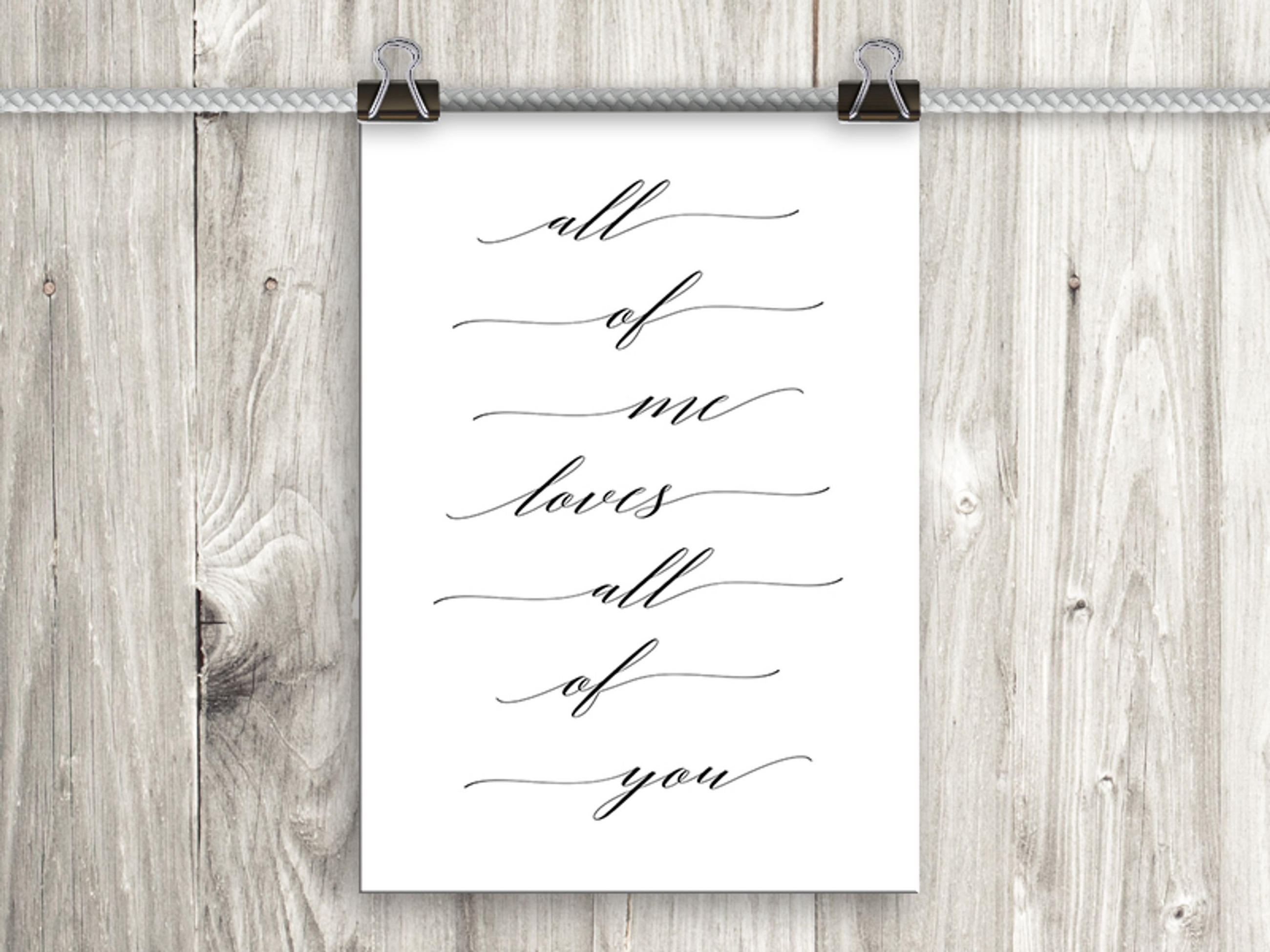 POSTER DIN A4 21x29,7 cm Liebe Typografie schwarz weiß - Weiß, Papier (21/29.7/2cm) - artissimo