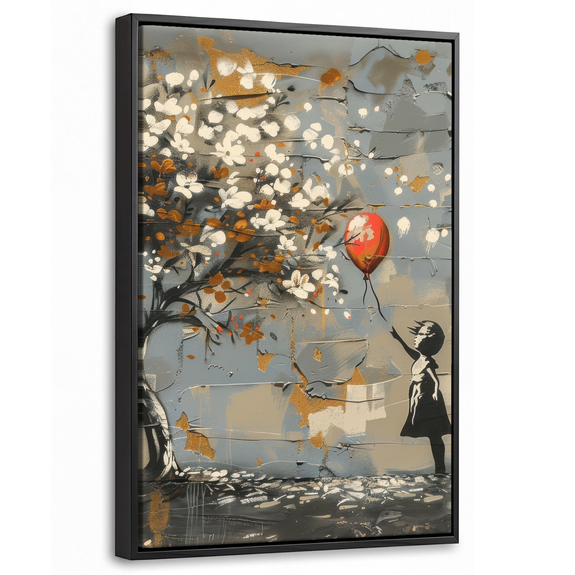 MuchoWow Leinwand Blaugrau 20x30 cm