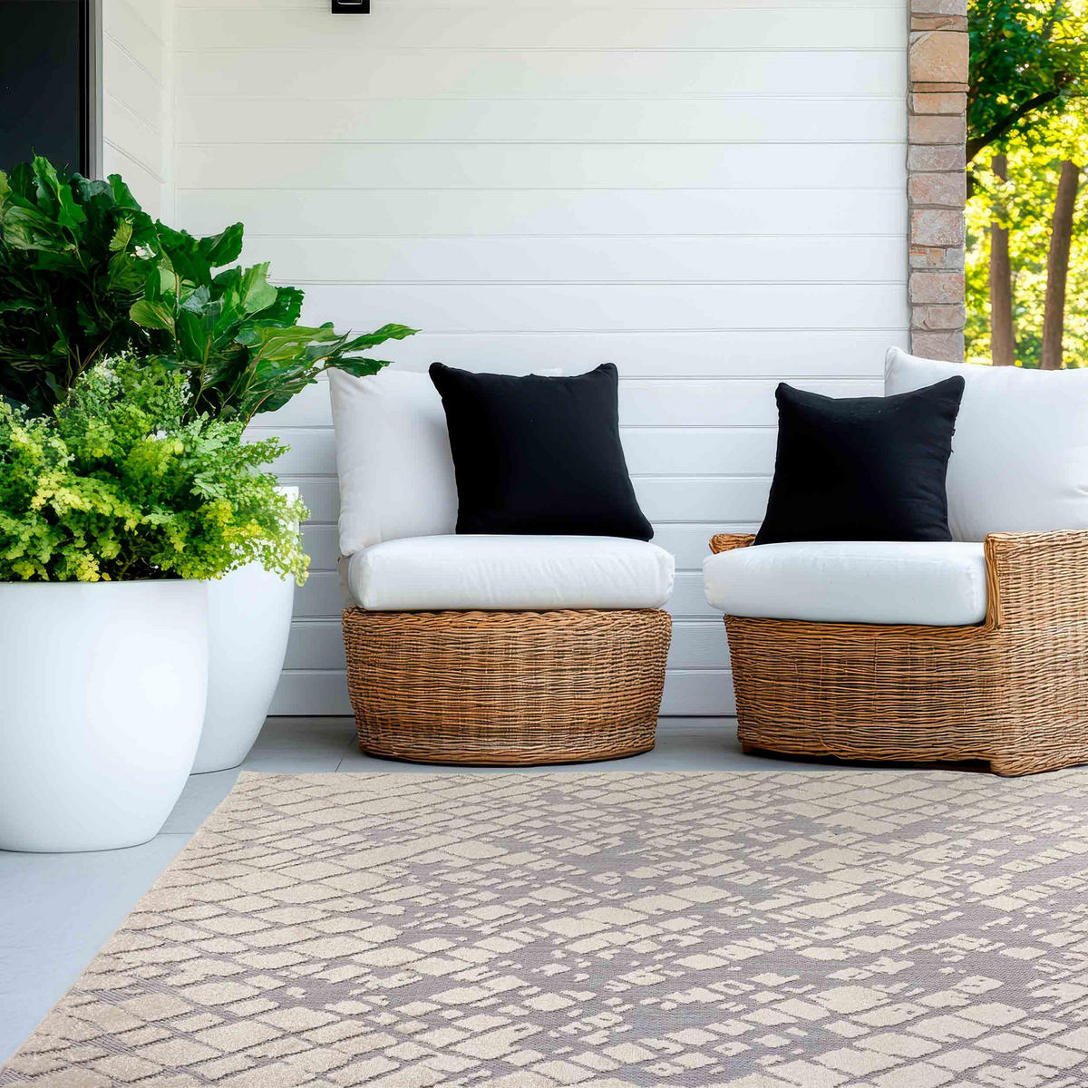 KURZFLORTEPPICH SERINA - Weiß, Textil (80/200cm) - Astra