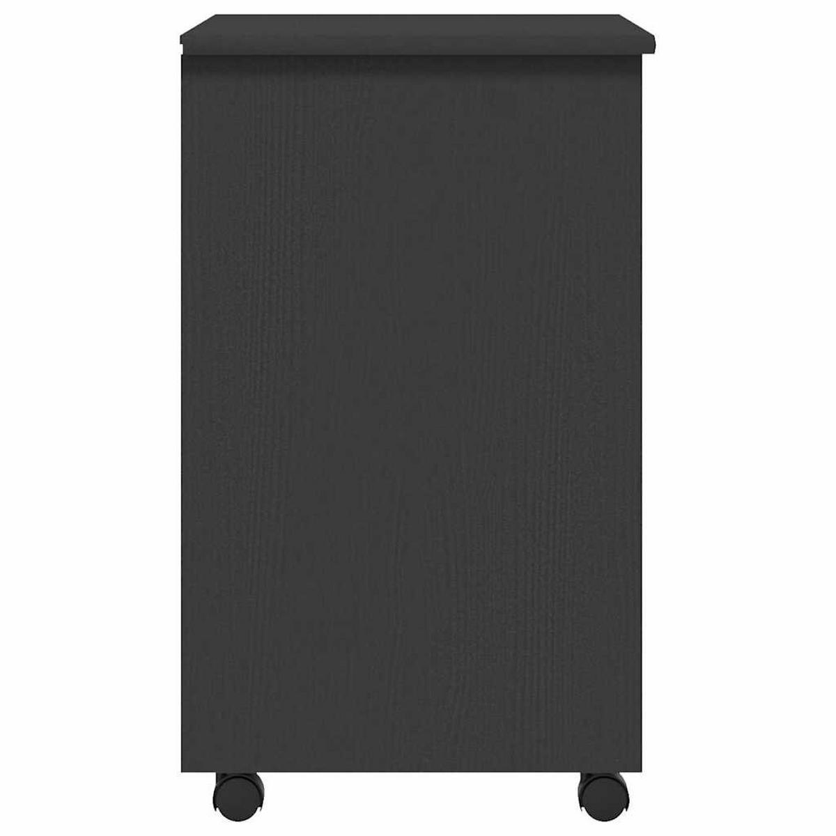 ROLLSCHRANK MIT SCHUBLADEN MOSS GRAU MASSIVHOLZ KIEFER - Grau, Holz (39/65.5/53cm) - vidaXL