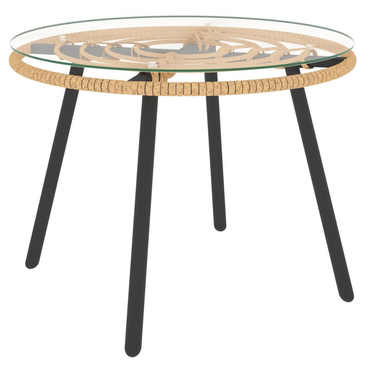 GARTEN-LOUNGE-SET 3Er Set Mit Kissen Dunkelgrau Poly Rattan - Anthrazit, Kunststoff - vidaXL