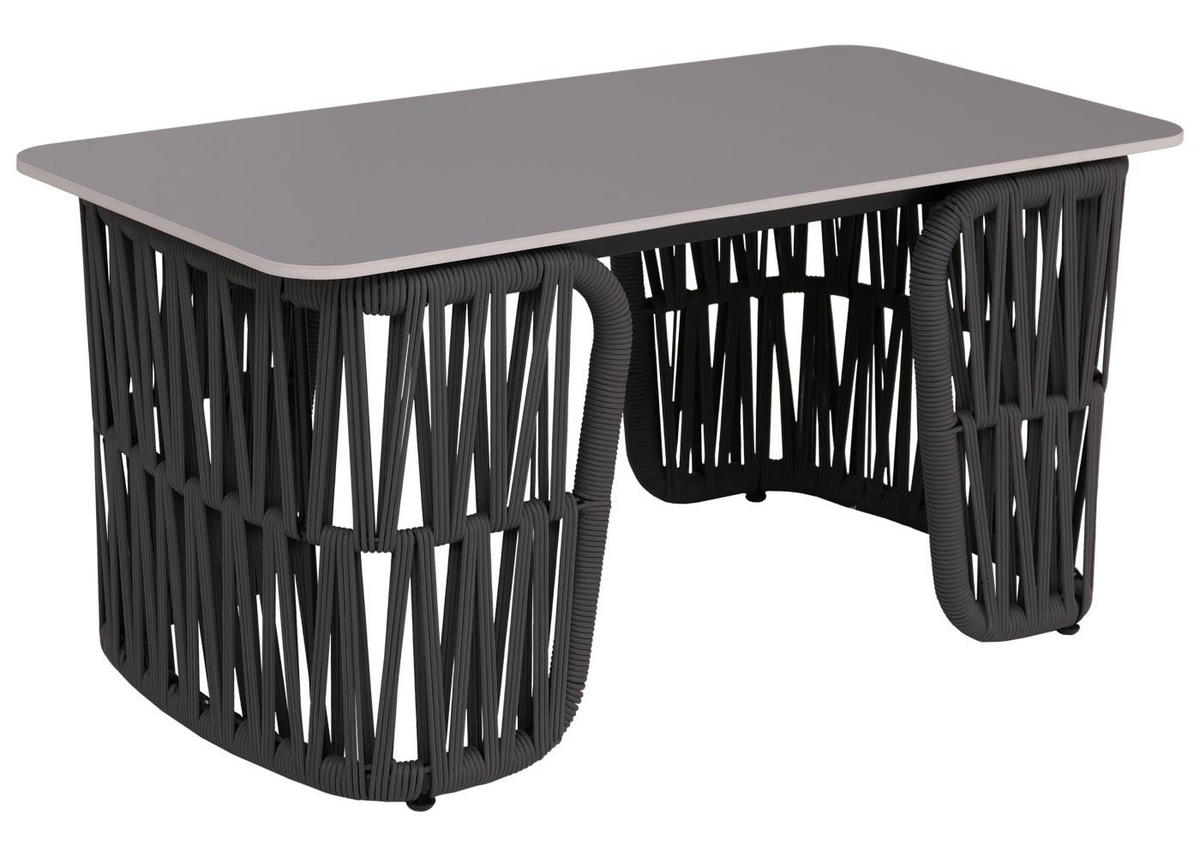 GARTENGARNITUR Lounge-Set Anthrazit - Anthrazit, Metall - PROREGAL