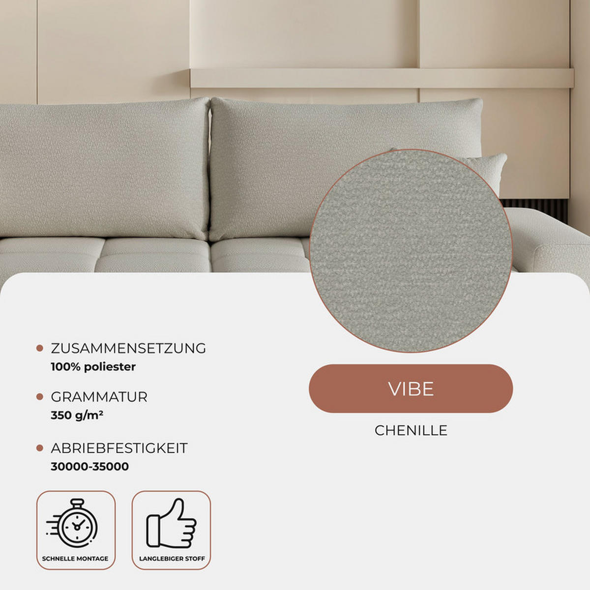 ECKSOFA TARA mit Schlaffunktion und Bettkasten Grau - Grau, Holzwerkstoff/Kunststoff (250/90cm) - Idohome