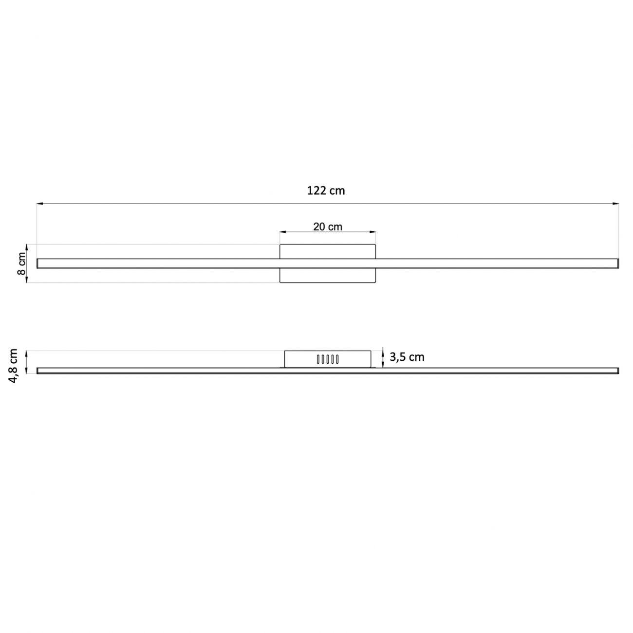 DECKENLEUCHTE Nagai, Schwarz, 122cm - Schwarz, Metall (122/8/122cm) - KOSILUM