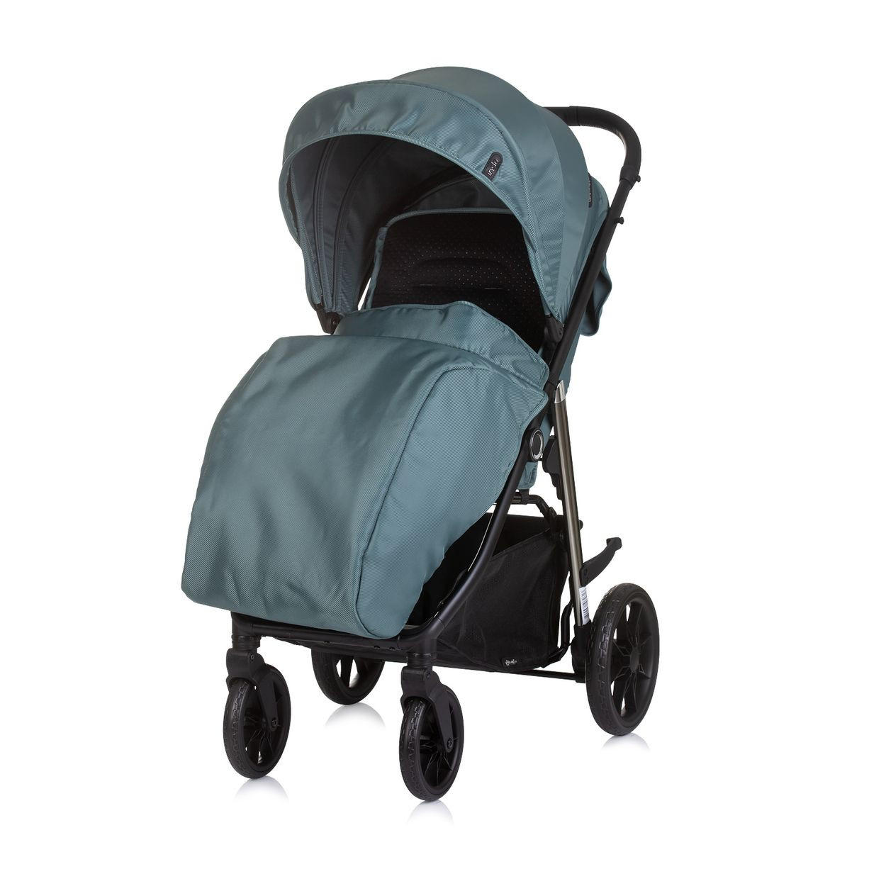 KINDERWAGEN Insta grün Fußabdeckung, Federung, Korb, Gurt, klappbar - Grün, Metall (87/53/105cm) - Chipolino