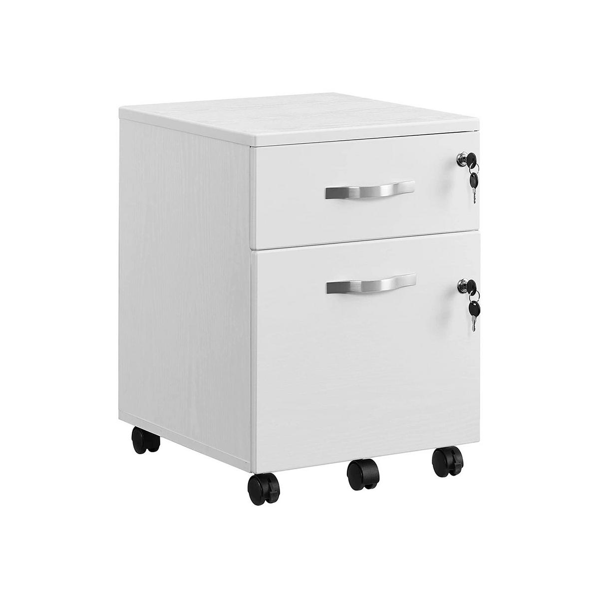 ROLLCONTAINER - Weiß, Holzwerkstoff (40/55/44cm) - Hansiro