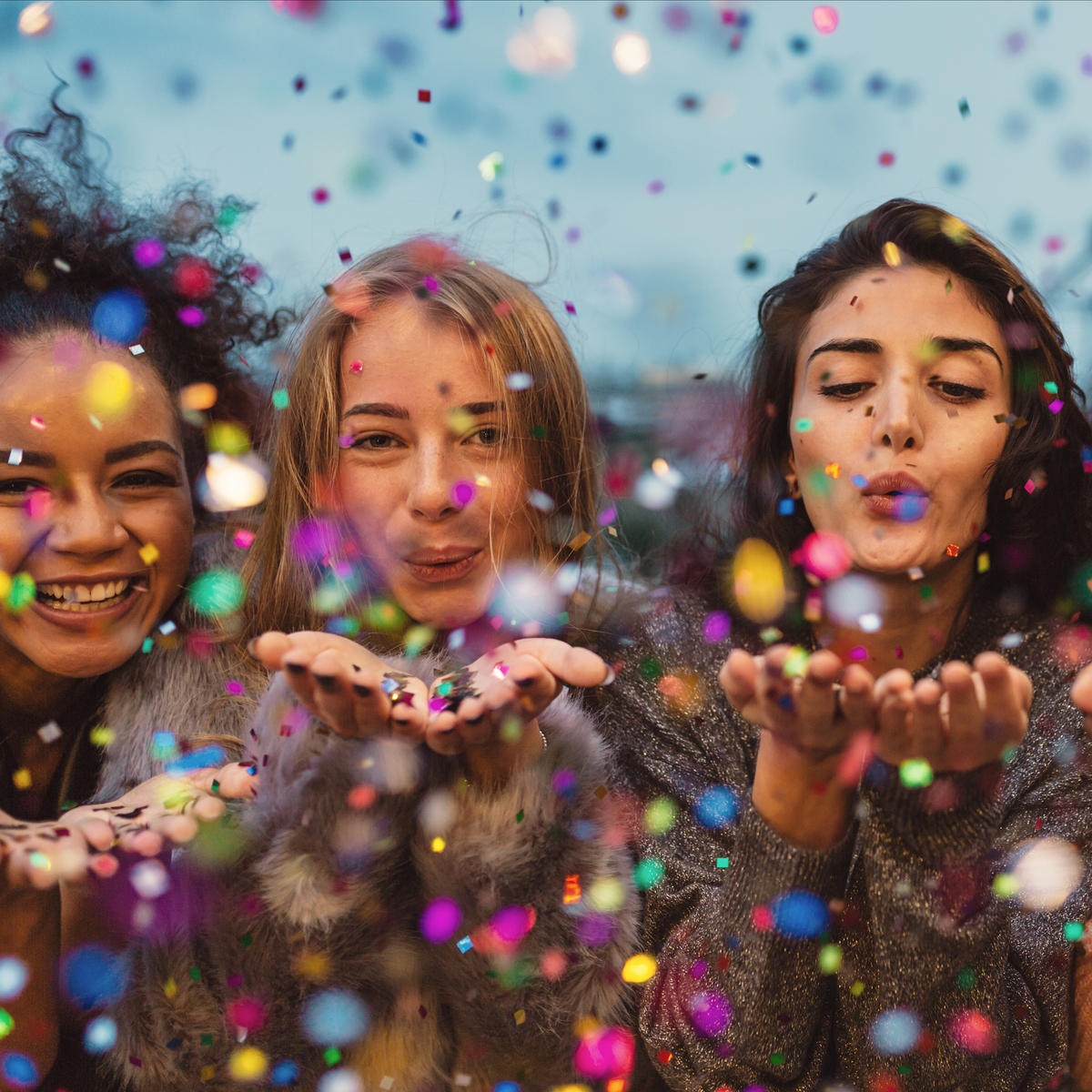 KONFETTI - Multicolor, Metall (27/5/17cm) - Relaxdays