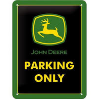 BLECHSCHILD 15/20 cm John Deere John Deere Parking Only - Multicolor, Metall (15/20/0.5cm) - Nostalgic-Art