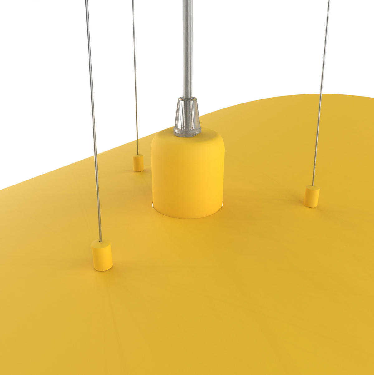 HÄNGELEUCHTE - Gelb, Metall (90/90/120cm) - Lumicom